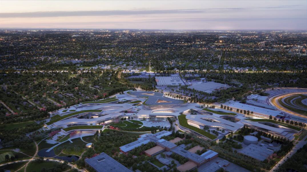 Buildings will be concentrated to bring employees closer Buildings will be concentrated to bring employees closer