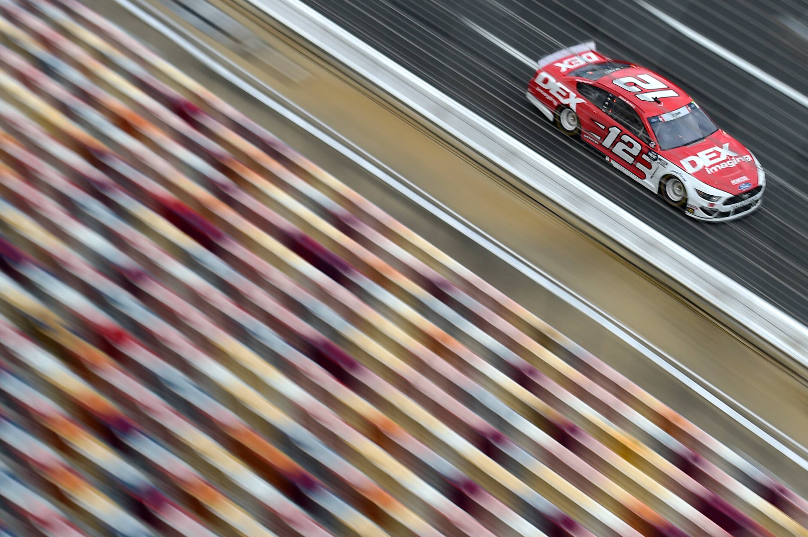 Team Penske's Ryan Blaney (12) wound up fourth and Stewart-Haas Racing’s Kevin Harvick was sixth. Team Penske's Ryan Blaney (12) wound up fourth and Stewart-Haas Racing’s Kevin Harvick was sixth.