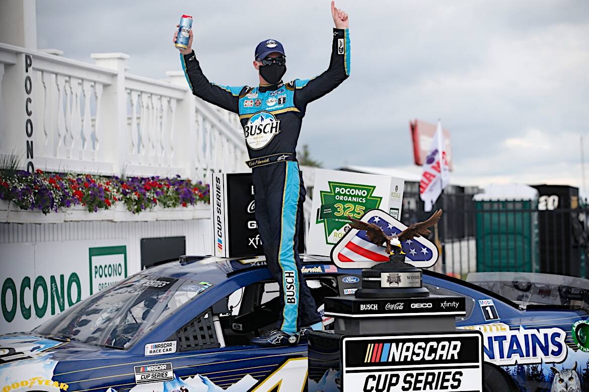 Stewart Haas Racing's Kevin Harvick scored a victory on Saturday and a runner-up finish on Sunday. Stewart Haas Racing's Kevin Harvick scored a victory on Saturday and a runner-up finish on Sunday.
