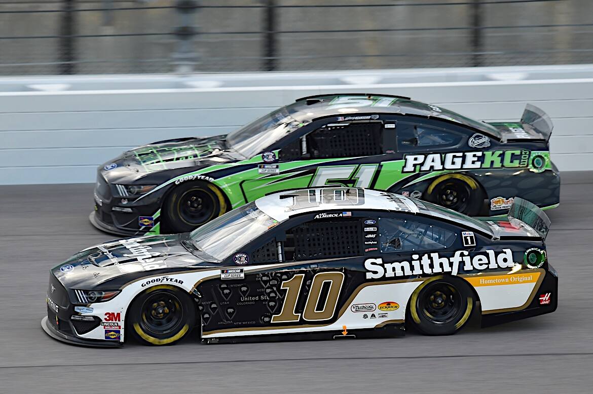 SHR's Aric Almirola (sixth) and Cole Custer (seventh) continued their recent run of strong finishes. SHR's Aric Almirola (sixth) and Cole Custer (seventh) continued their recent run of strong finishes.