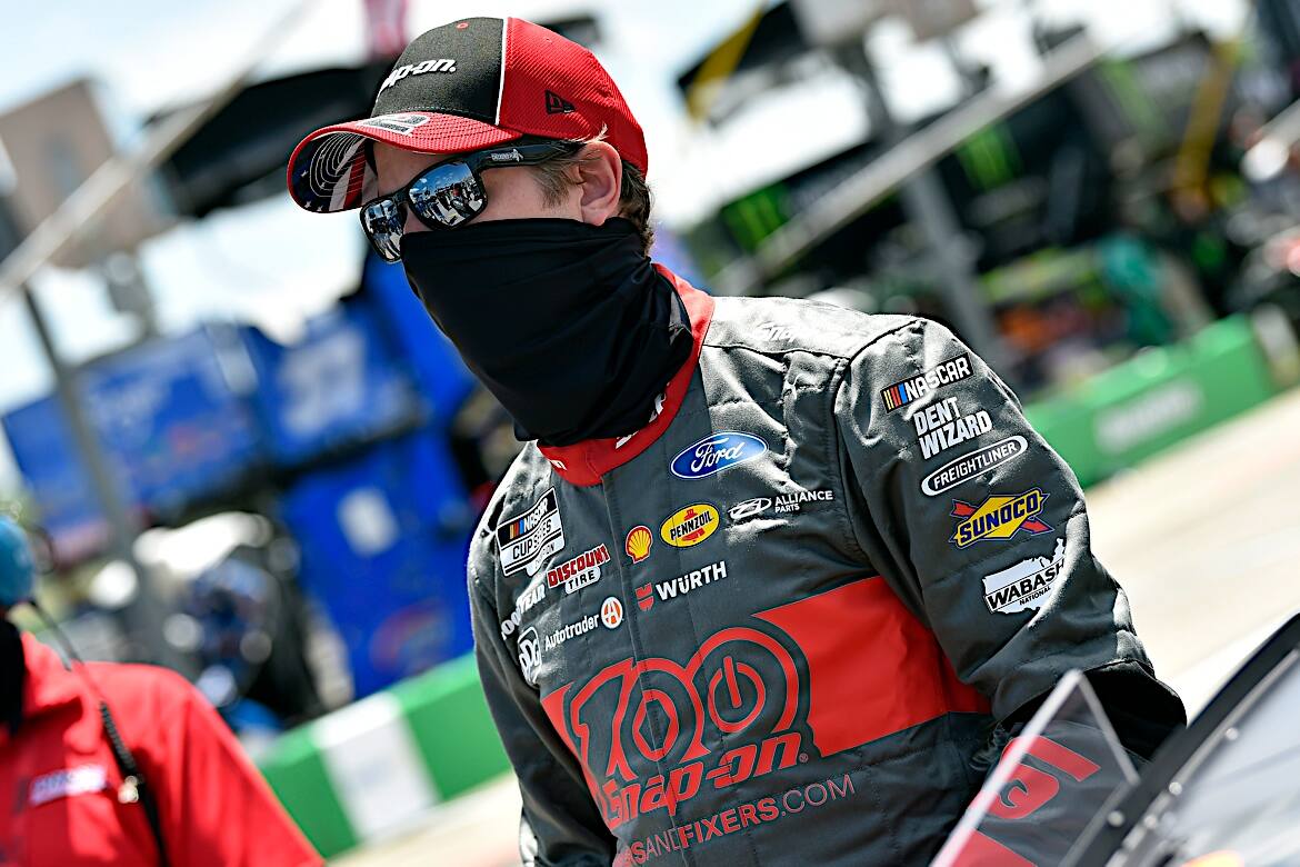 SHR's Aric Almirola was eighth and Penske's Brad Keselowski (seen here) ninth. SHR's Aric Almirola was eighth and Penske's Brad Keselowski (seen here) ninth.