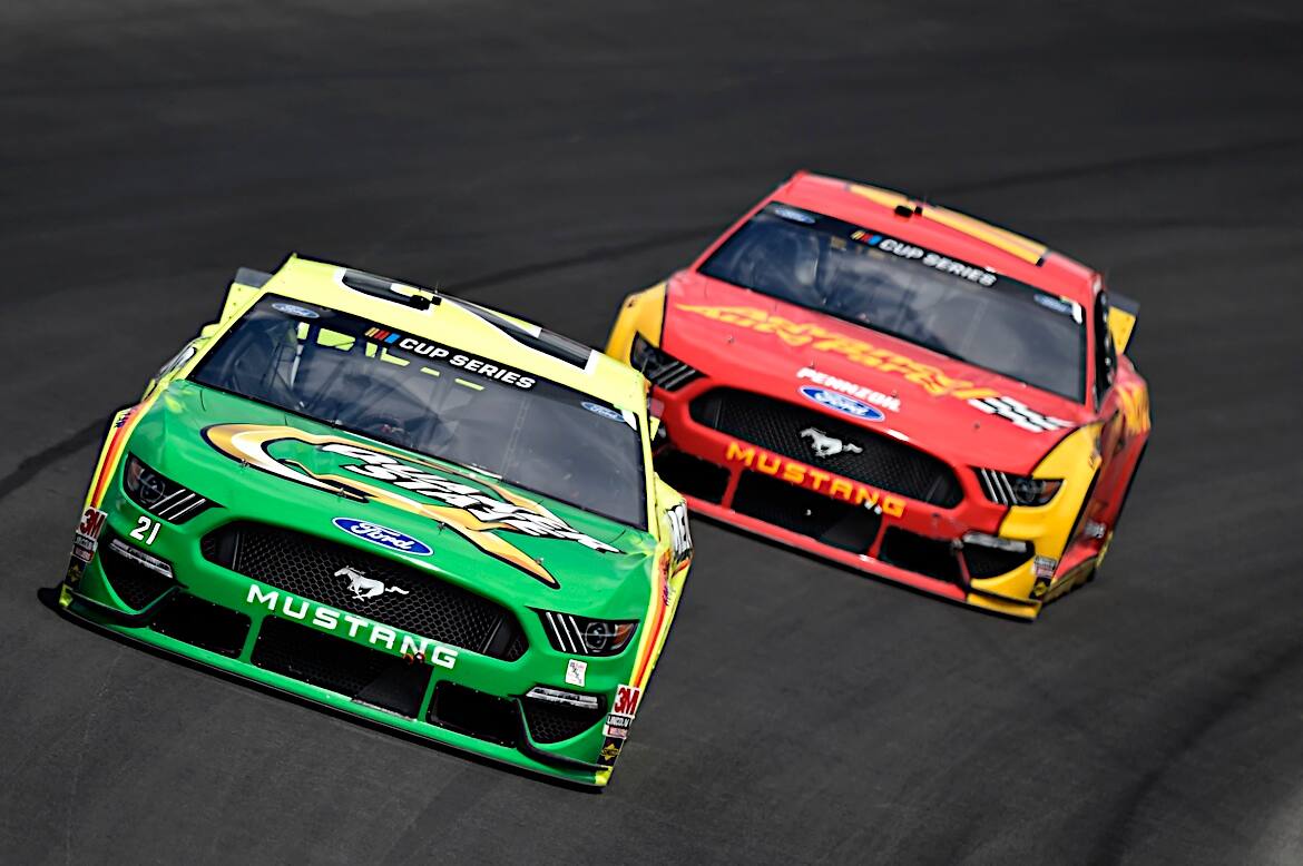 Wood Brothers’ Matt DiBenedetto posted a season-best third place finish. Wood Brothers’ Matt DiBenedetto posted a season-best third place finish.