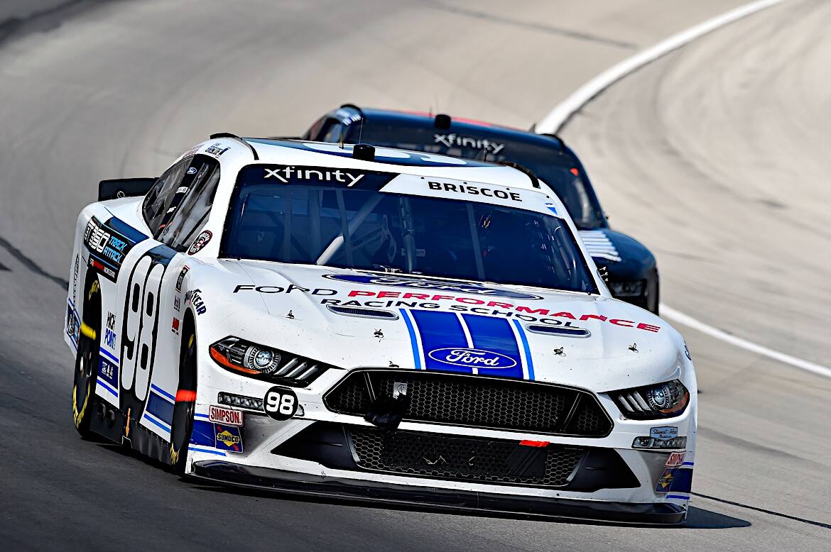 SHR's Chase Briscoe was credited with a second-place finish. SHR's Chase Briscoe was credited with a second-place finish.