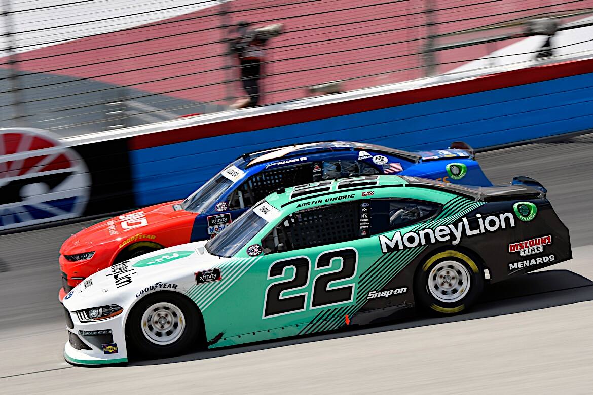 Team Penske's Austin Cindric was awarded the victory in Saturday's NASCAR Xfinity race. Team Penske's Austin Cindric was awarded the victory in Saturday's NASCAR Xfinity race.