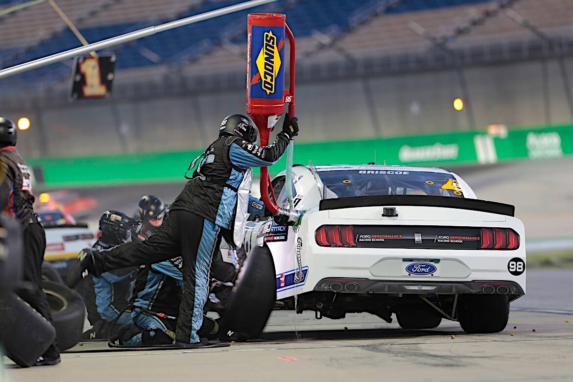 SHR's Chase Briscoe also has a strong weekend, finishing fourth and second in the two races. SHR's Chase Briscoe also has a strong weekend, finishing fourth and second in the two races.
