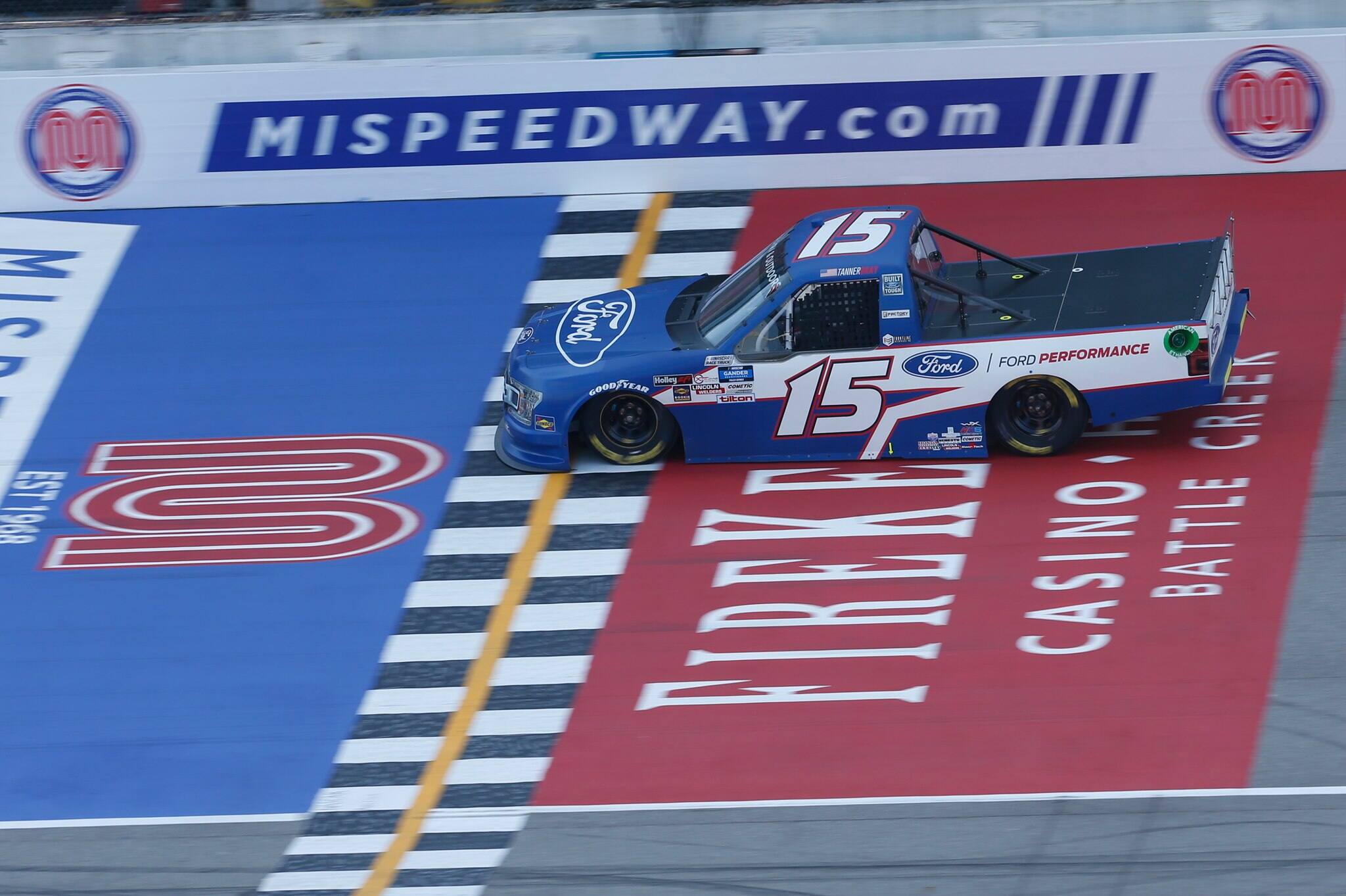 In NASCAR Truck racing at Michigan, DGR-Crosley's Tanner Gray finished a career-best third. In NASCAR Truck racing at Michigan, DGR-Crosley's Tanner Gray finished a career-best third.