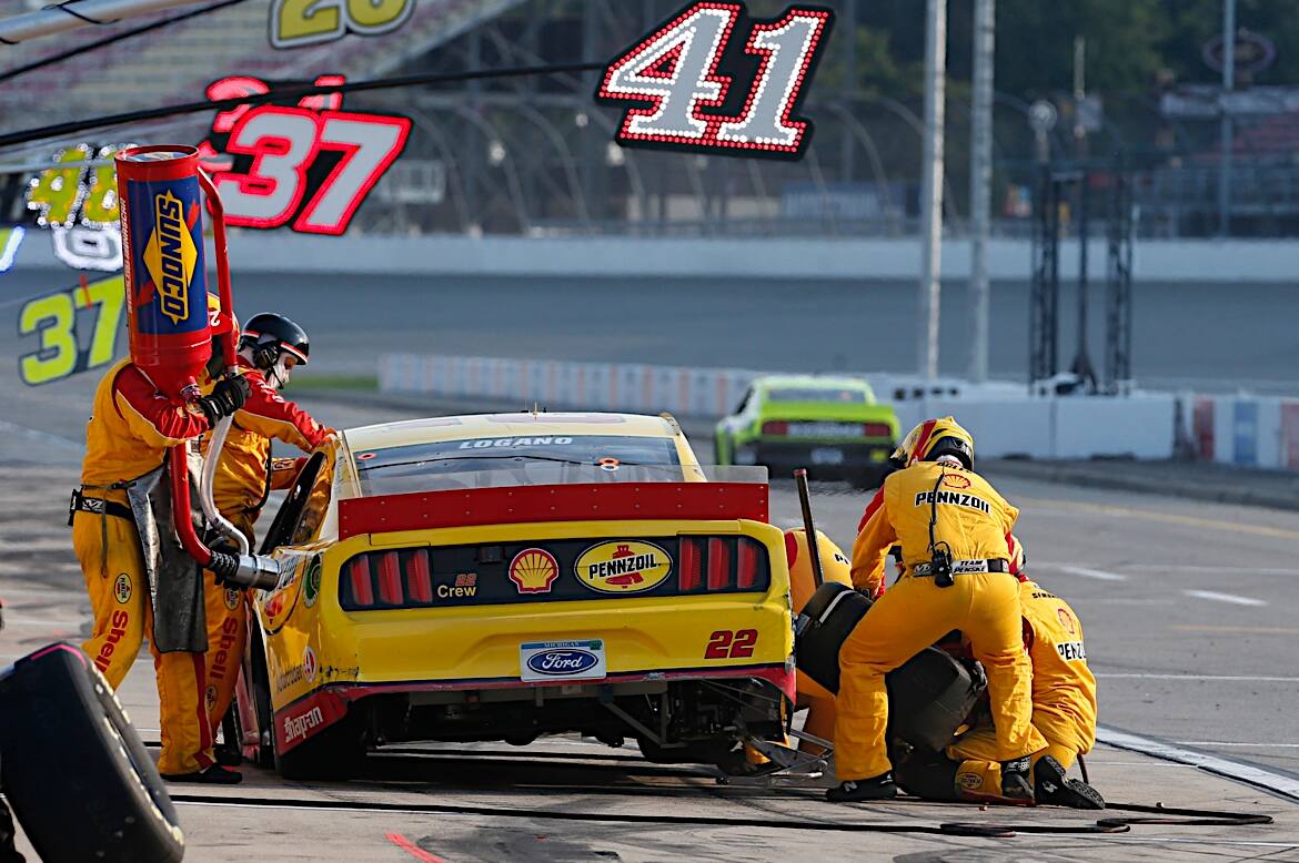 Joey Logano (fifth), Aric Almirola (sixth) and Matt DiBenedetto (seventh) were top 10 Sunday. Joey Logano (fifth), Aric Almirola (sixth) and Matt DiBenedetto (seventh) were top 10 Sunday.