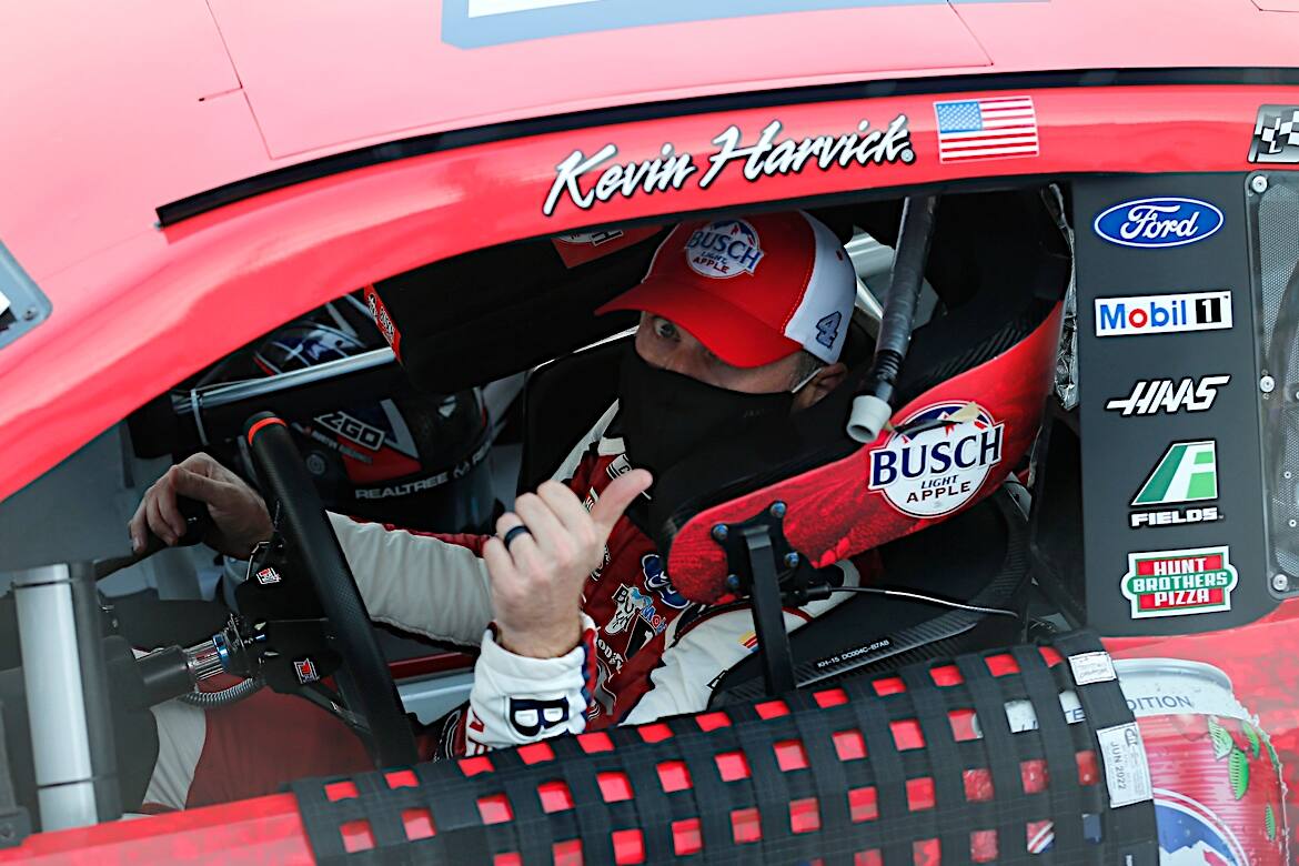 That gives Ford six straight NASCAR Cup victories on Ford's home track. That gives Ford six straight NASCAR Cup victories on Ford's home track.