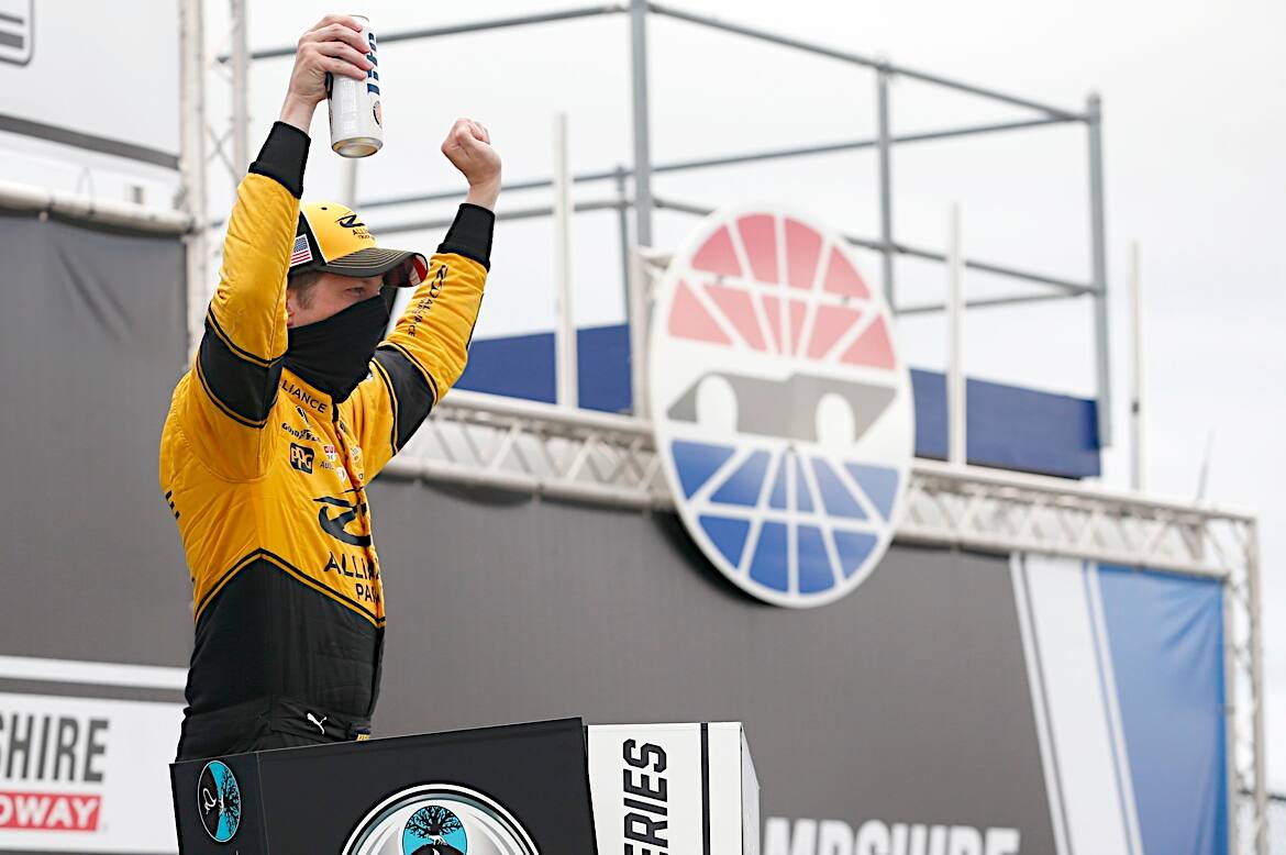 Team Penske's Brad Keselowski scored his third win of the season, as he dominated at the Magic Mile. Team Penske's Brad Keselowski scored his third win of the season, as he dominated at the Magic Mile.