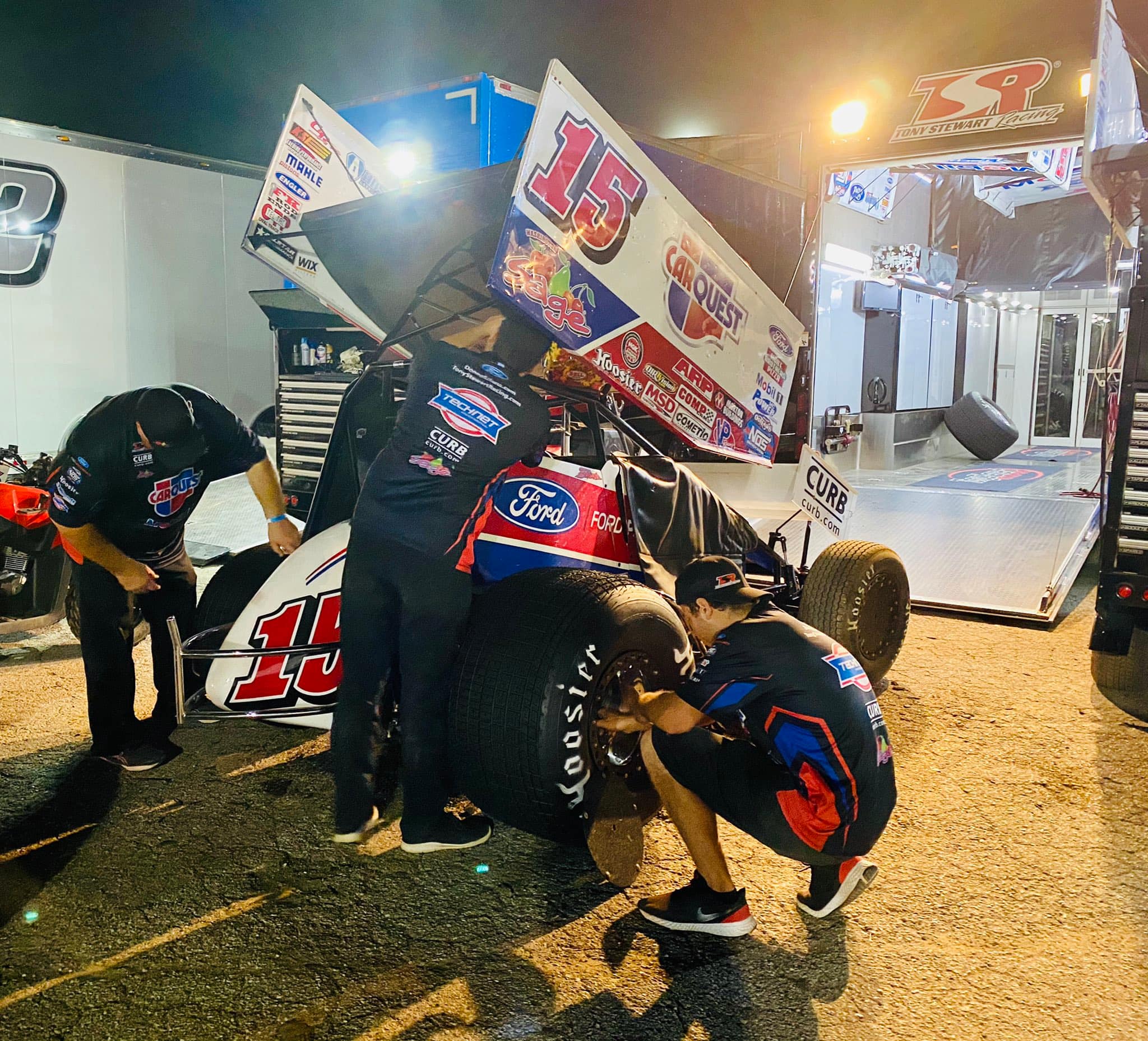 In World of Outlaws in Missouri, Tony Stewart Racing's Donny Schatz finished fourth and fifth. In World of Outlaws in Missouri, Tony Stewart Racing's Donny Schatz finished fourth and fifth.