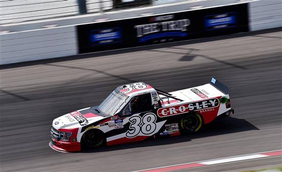 Front Row Motorsport's Todd Gilliland won the first two stages in Sunday's NASCAR Truck race. Front Row Motorsport's Todd Gilliland won the first two stages in Sunday's NASCAR Truck race.