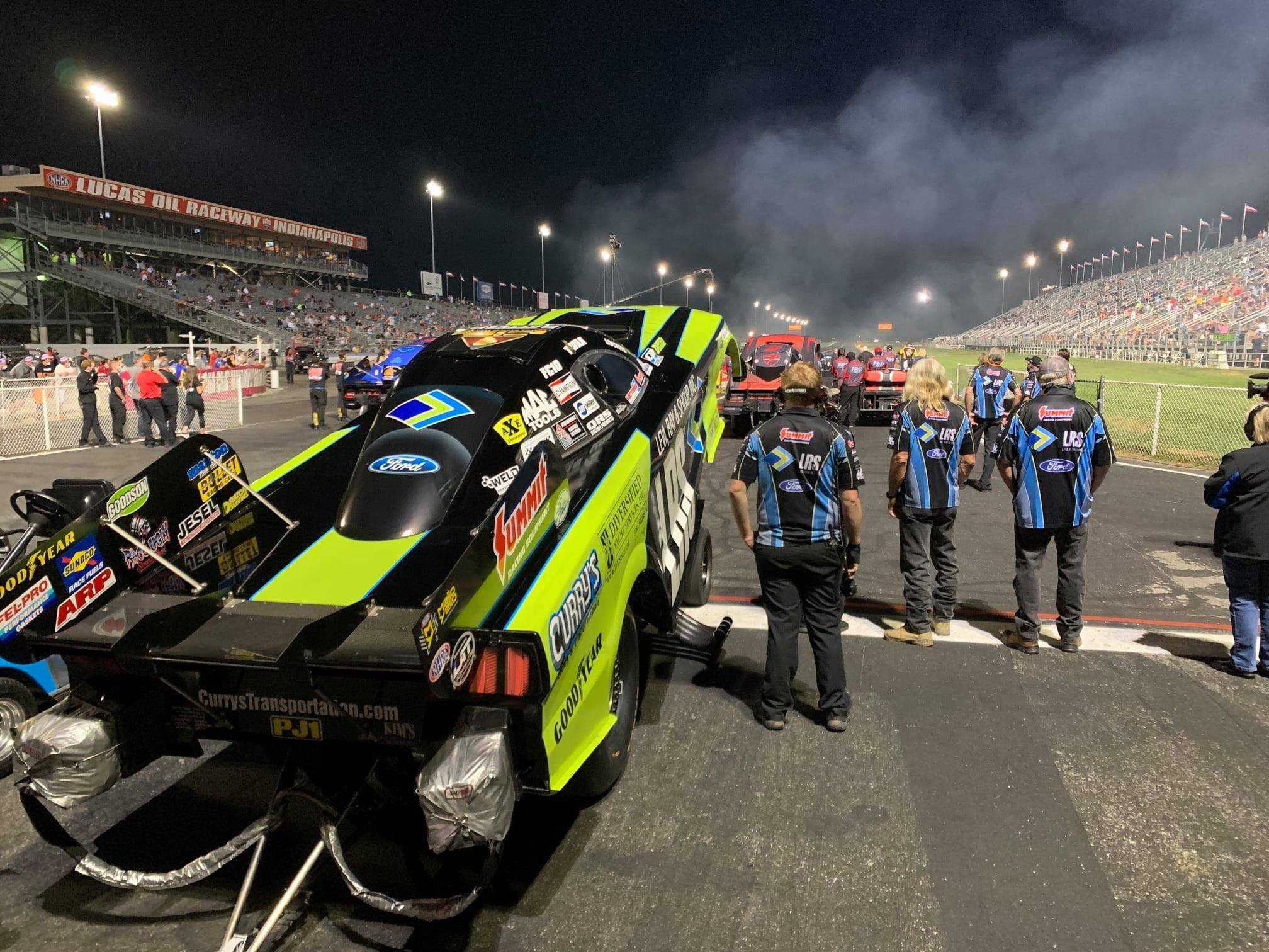 Mustang driver Tim Wilkerson made it to the semifinals at the NHRA U.S. Nationals in Indianapolis. Mustang driver Tim Wilkerson made it to the semifinals at the NHRA U.S. Nationals in Indianapolis.