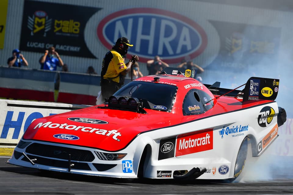 Bob Tasca III reached the quarterfinals. He was also fastest Funny Car ET of the weekend (3.898). Bob Tasca III reached the quarterfinals. He was also fastest Funny Car ET of the weekend (3.898).