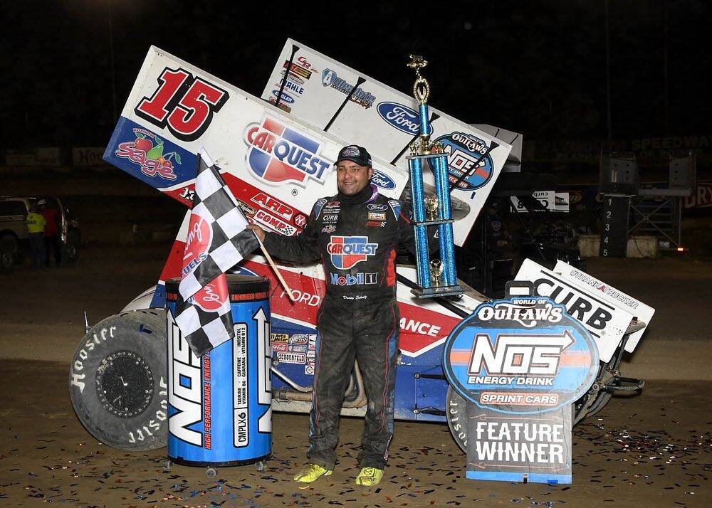 In World of Outlaws action, Tony Stewart Racing's Donny Schatz got his fourth victory of the season. In World of Outlaws action, Tony Stewart Racing's Donny Schatz got his fourth victory of the season.