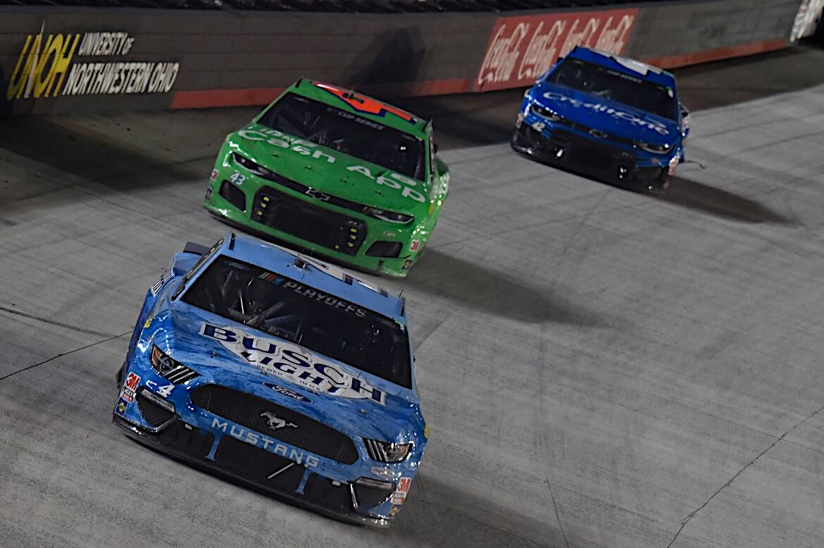 The victory was Harvick's second of the playoffs and series-best ninth of the season. The victory was Harvick's second of the playoffs and series-best ninth of the season.