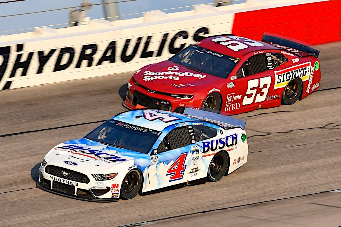 The win gives Harvick an automatic berth into the Round of 12 in three weeks. The win gives Harvick an automatic berth into the Round of 12 in three weeks.