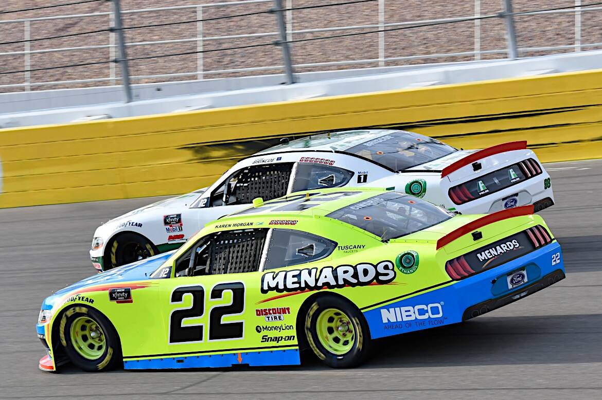 Austin Cindric (Penske) ran inside the top five for much of the night before finishing sixth. Austin Cindric (Penske) ran inside the top five for much of the night before finishing sixth.