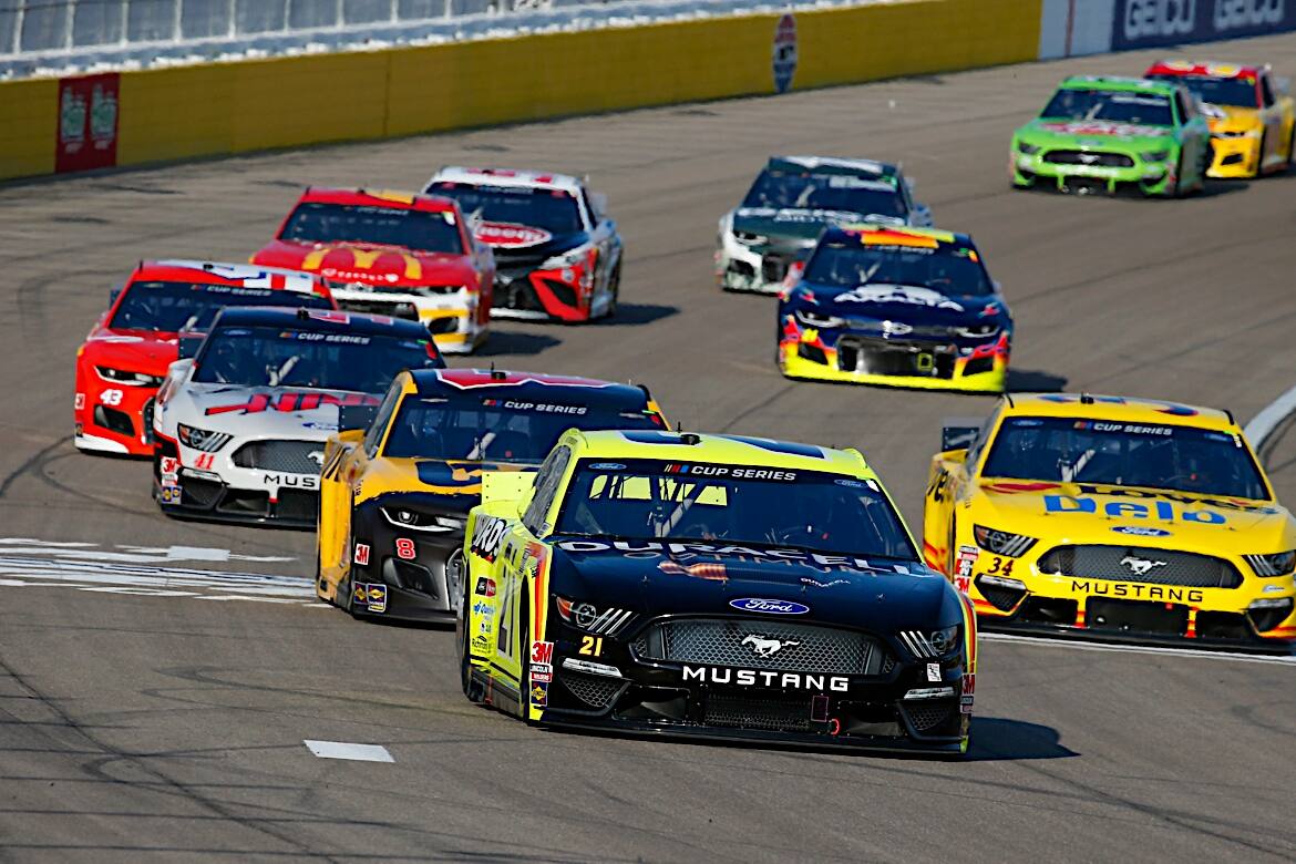 In NASCAR Cup action in Las Vegas, Wood Brothers' Matt DiBenedetto finished a close second. In NASCAR Cup action in Las Vegas, Wood Brothers' Matt DiBenedetto finished a close second.