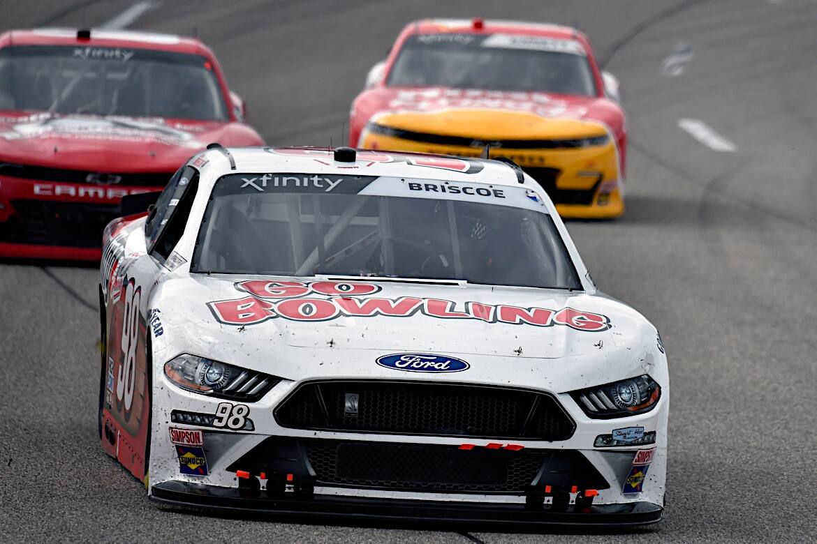 SHR's Chase Briscoe finished 11th and 18th in the two races. SHR's Chase Briscoe finished 11th and 18th in the two races.