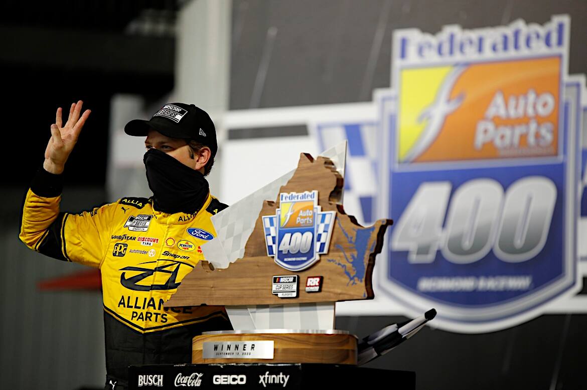 He led 192 of 400 laps and clinched an automatic berth in the Round of 12 along with Kevin Harvick. He led 192 of 400 laps and clinched an automatic berth in the Round of 12 along with Kevin Harvick.