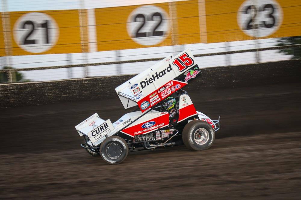 Tony Stewart Racing's Donny Schatz finished third and sixth in World of Outlaws action. Tony Stewart Racing's Donny Schatz finished third and sixth in World of Outlaws action.