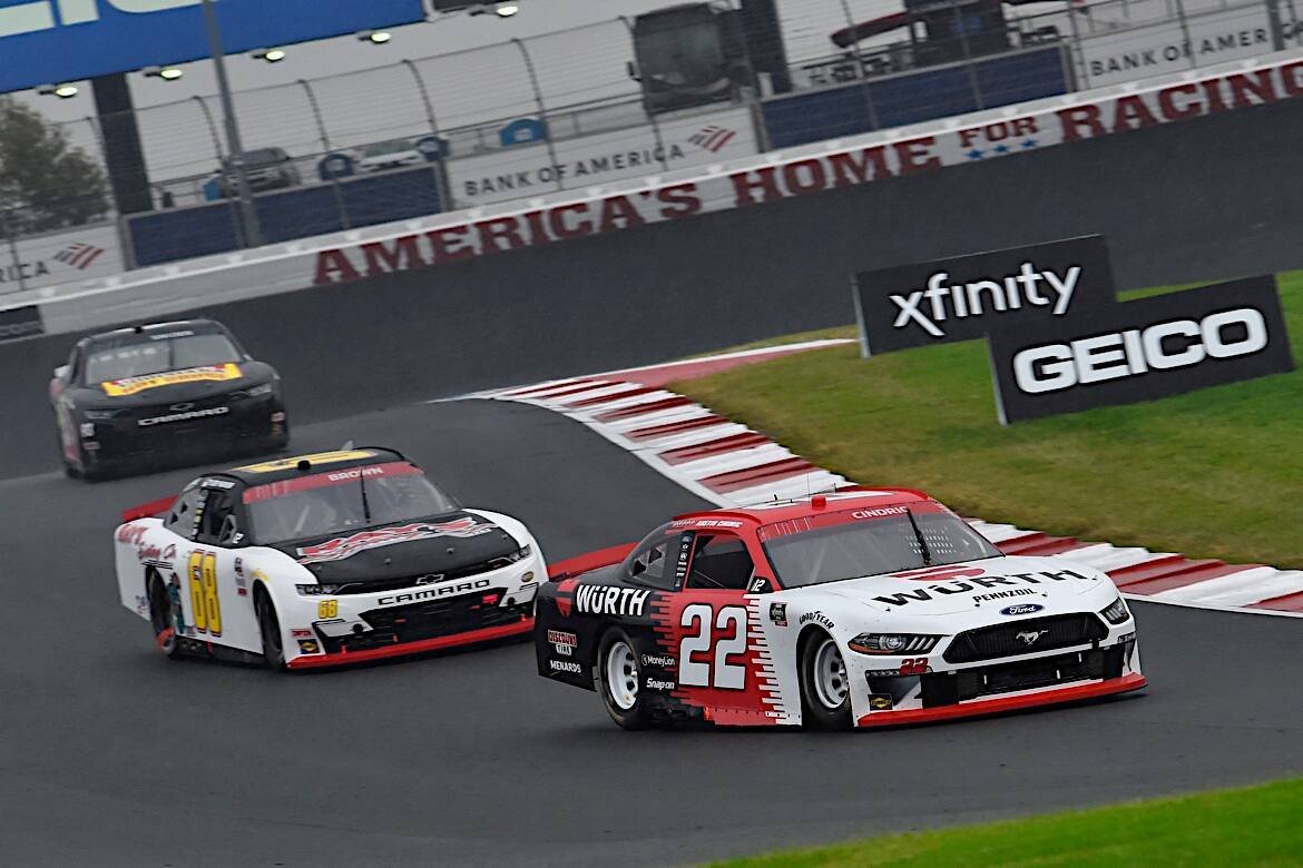 He joins SHR's Chase Briscoe in the Round of 8, as he clinched his spot midway through the race. He joins SHR's Chase Briscoe in the Round of 8, as he clinched his spot midway through the race.