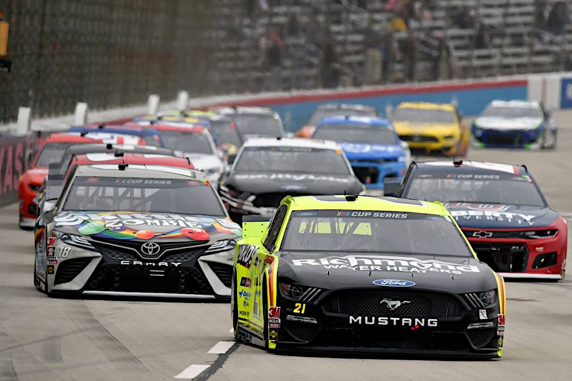 Wood Brothers’ Matt DiBenedetto (eighth) and Penske's Joey Logano (10th) were also in the top 10. Wood Brothers’ Matt DiBenedetto (eighth) and Penske's Joey Logano (10th) were also in the top 10.