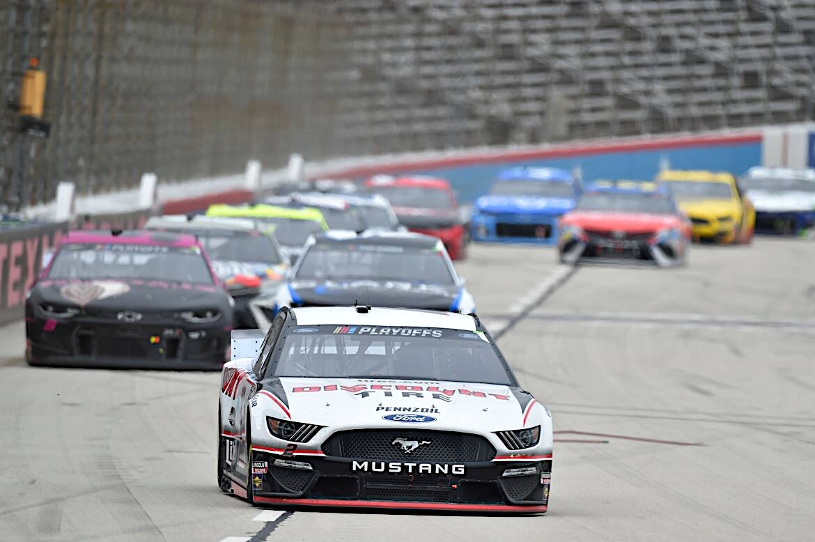 His teammate Brad Keselowski (sixth) remains fourth in the playoff standings, +25 above the cutline. His teammate Brad Keselowski (sixth) remains fourth in the playoff standings, +25 above the cutline.