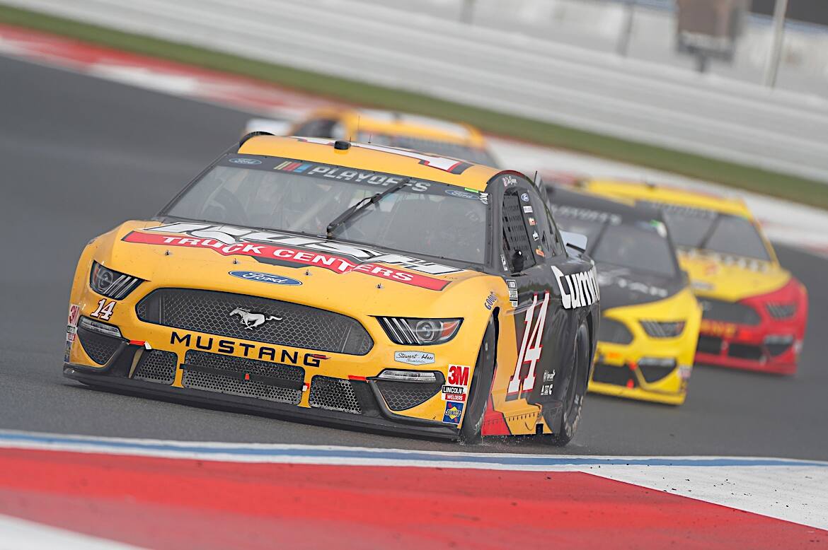 SHR's Aric Almirola and Bowyer were eliminated after both cars ran into issues in the race. SHR's Aric Almirola and Bowyer were eliminated after both cars ran into issues in the race.