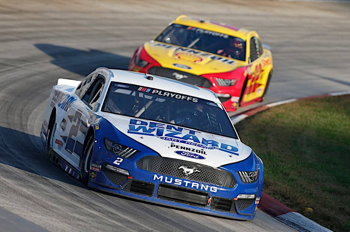 Penske’s Brad Keselowski (fourth) made the Championship 4 next week along with teammate Joey Logano. Penske’s Brad Keselowski (fourth) made the Championship 4 next week along with teammate Joey Logano.