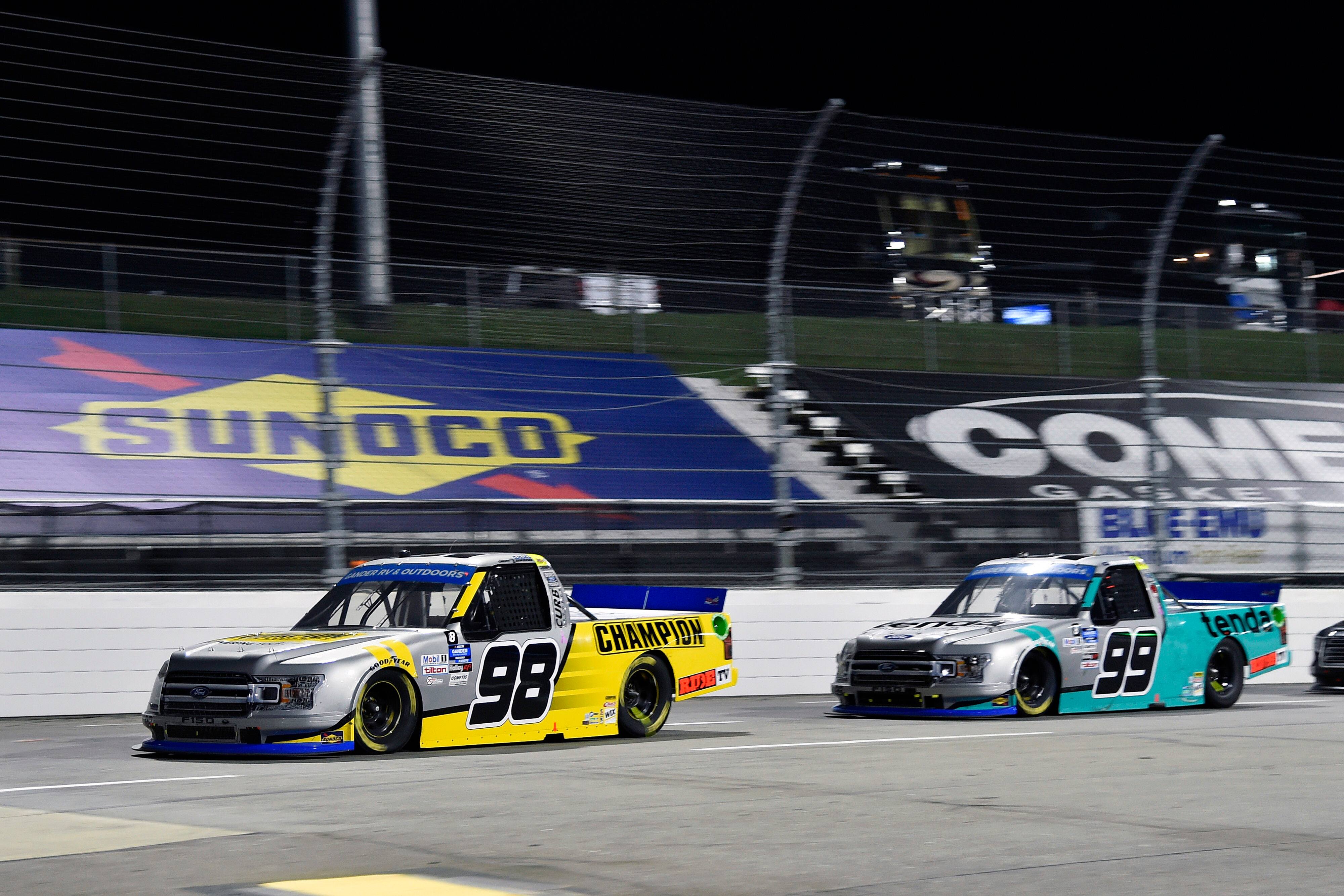 His teammate Ben Rhodes (second) and Matt Crafton (fifth) were both eliminated from contention. His teammate Ben Rhodes (second) and Matt Crafton (fifth) were both eliminated from contention.