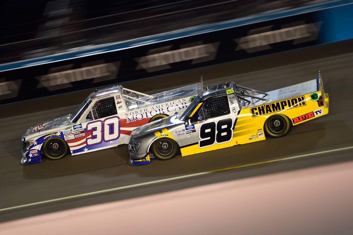 ThorSport Racing's Grant Enfinger finished 13th in the NASCAR Truck championship race. ThorSport Racing's Grant Enfinger finished 13th in the NASCAR Truck championship race.