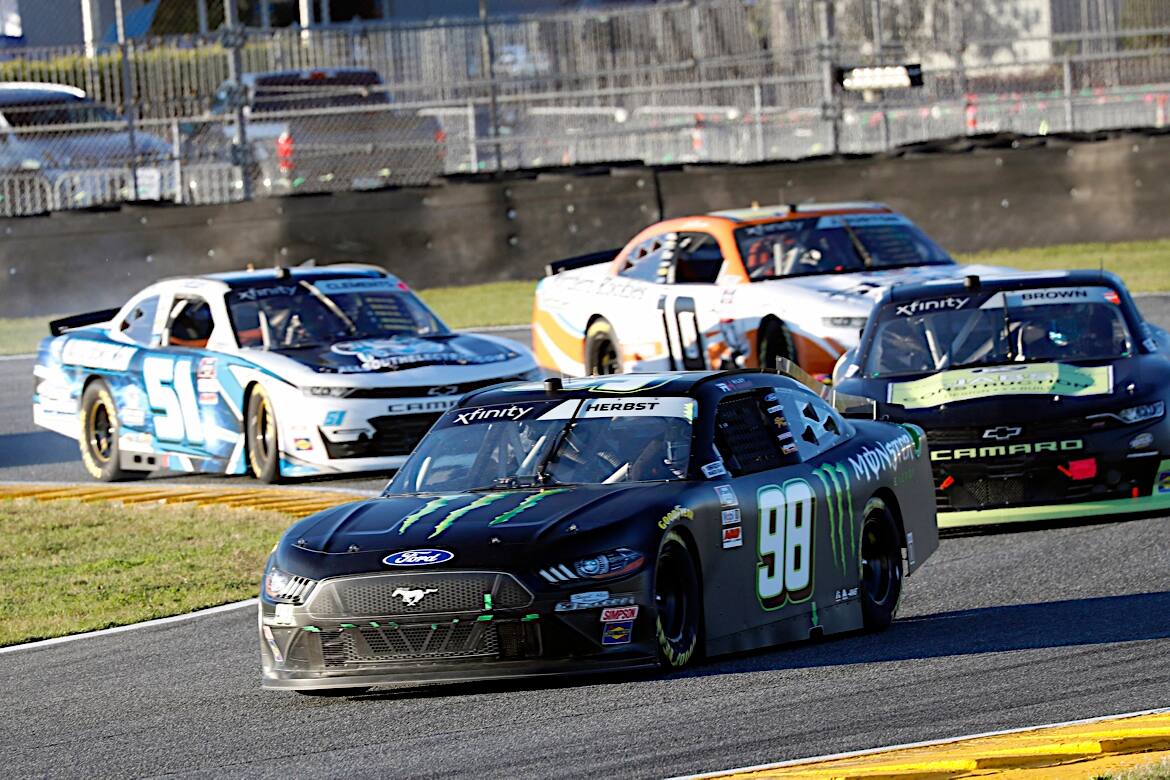 Riley Herbst was fourth, but suffered damage trying to avoid the Cindric incident and finished 39th. Riley Herbst was fourth, but suffered damage trying to avoid the Cindric incident and finished 39th.