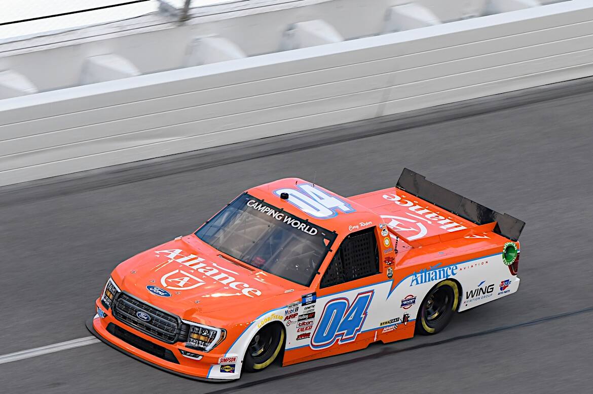 Cory Roper finished third in a wild, last-lap dash to the finish in the NASCAR Truck Series. Cory Roper finished third in a wild, last-lap dash to the finish in the NASCAR Truck Series.