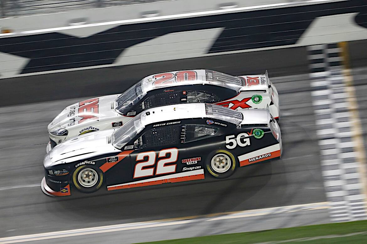 Cindric, who held off two contenders on the final lap, led 28 laps on the day. Cindric, who held off two contenders on the final lap, led 28 laps on the day.