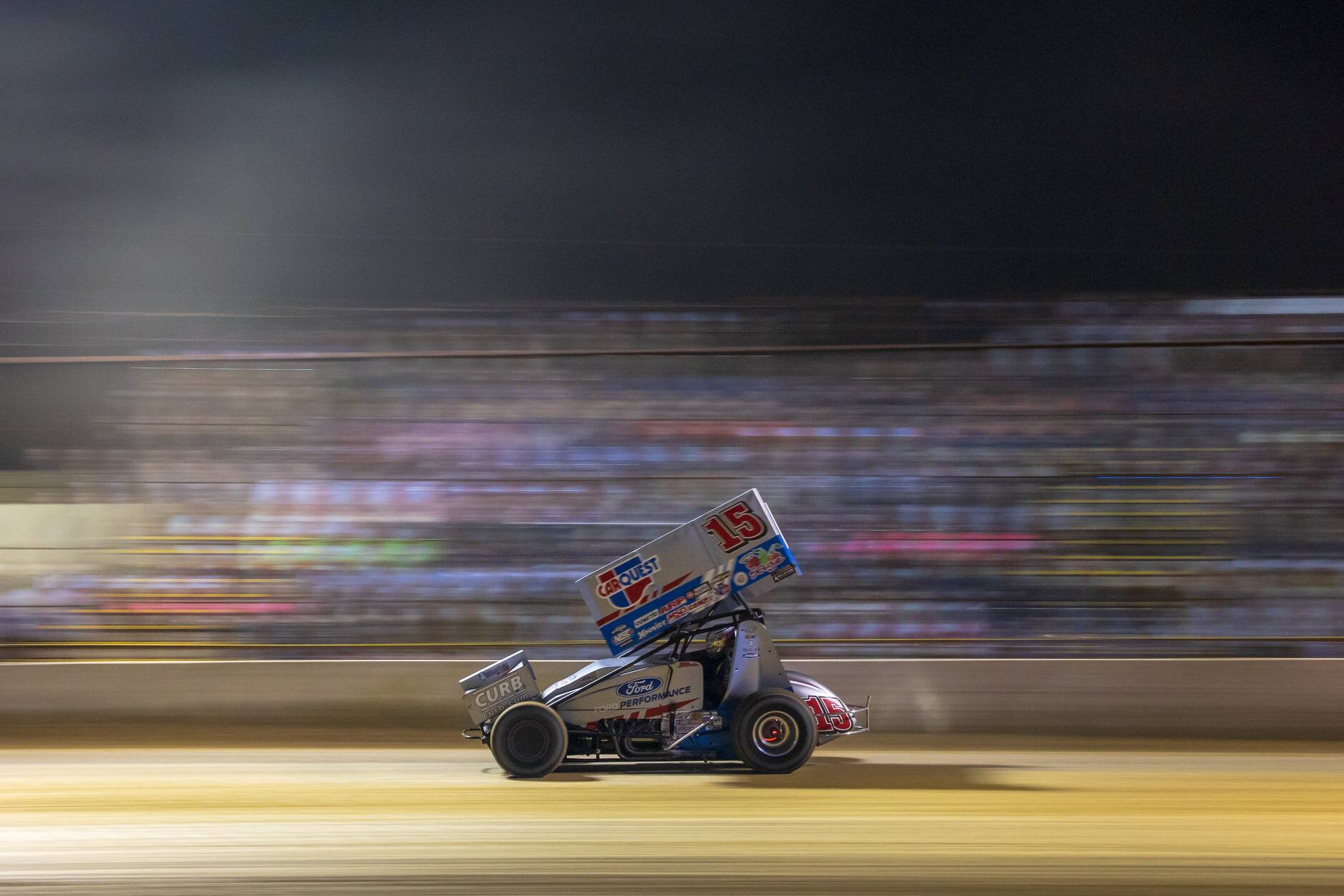 Donny Schatz finished 11th in the Jason Johnson Classic in World of Outlaws Sprint Car racing. Donny Schatz finished 11th in the Jason Johnson Classic in World of Outlaws Sprint Car racing.