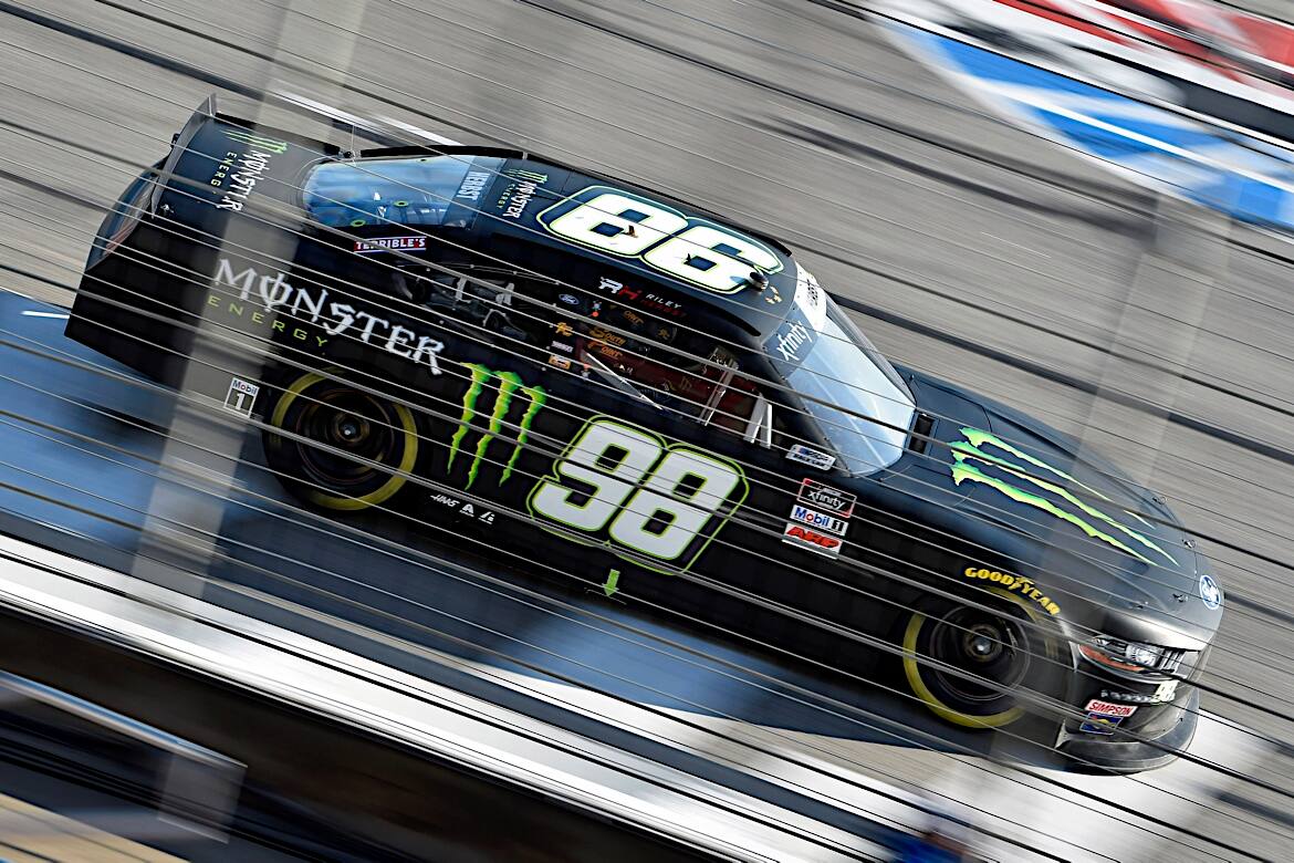 Riley Herbst (sixth) posted his second straight top-10 finish in the NASCAR Xfinity Series. Riley Herbst (sixth) posted his second straight top-10 finish in the NASCAR Xfinity Series.