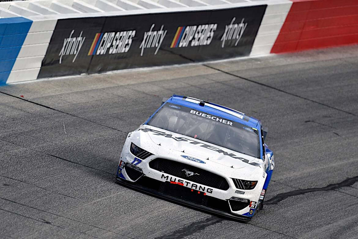 Chris Buescher (seventh) continued his strong start, running much of the race in the top-10. Chris Buescher (seventh) continued his strong start, running much of the race in the top-10.