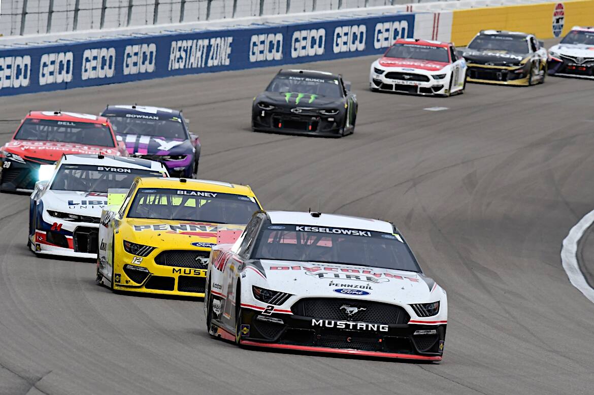 Keselowski was also the Stage 1 winner and led 27 laps. Keselowski was also the Stage 1 winner and led 27 laps.