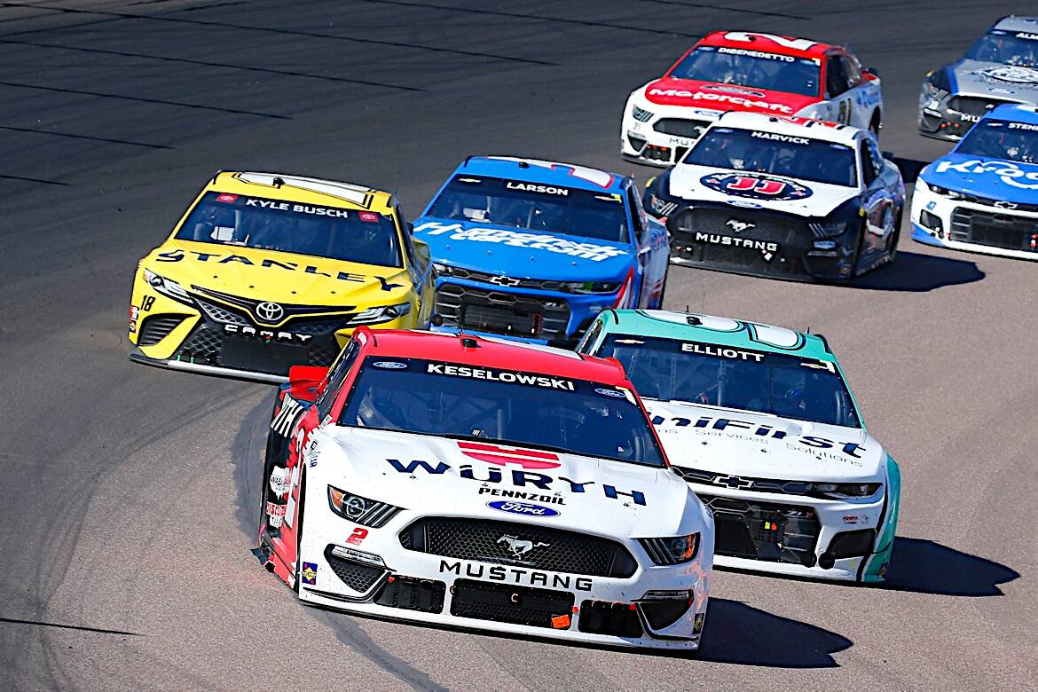 In all, Ford led 198 of the 312 laps Sunday. In all, Ford led 198 of the 312 laps Sunday.