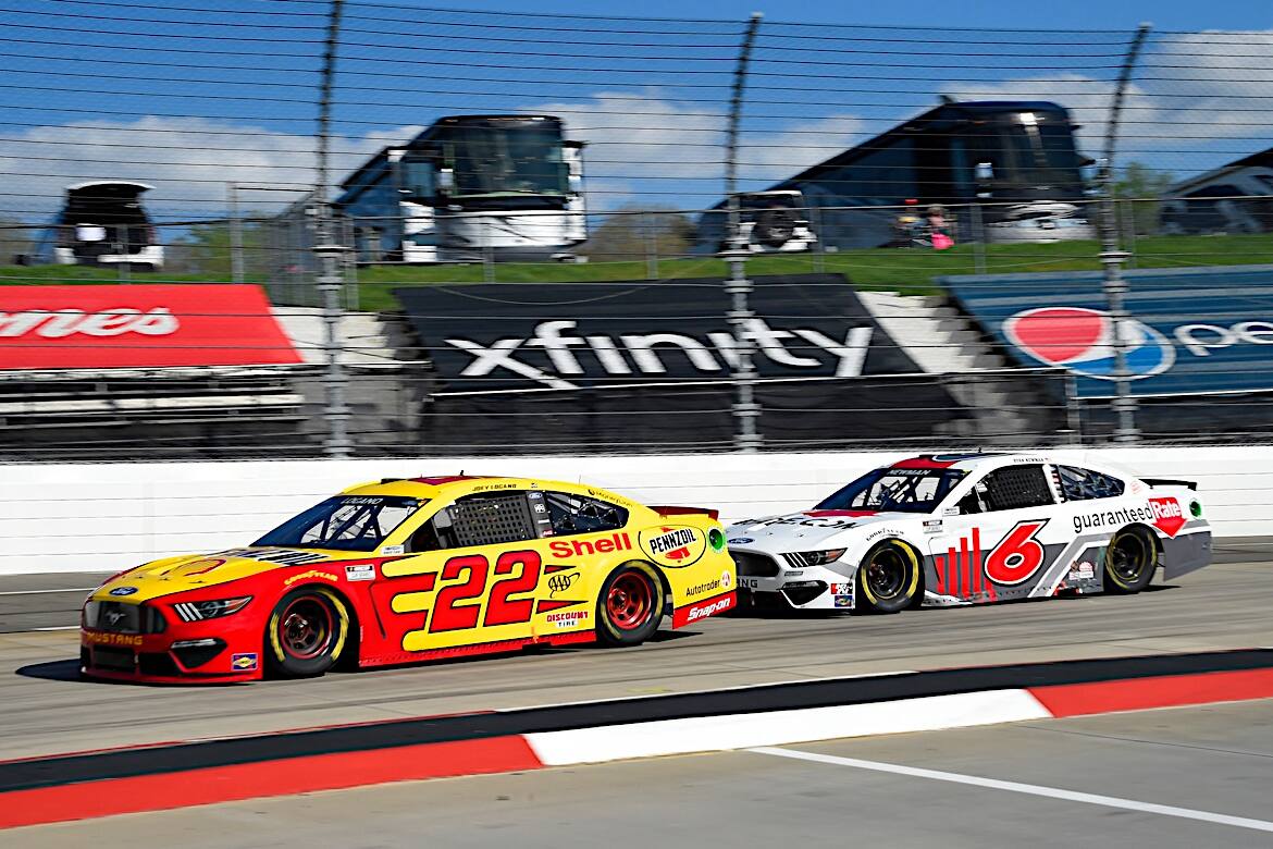 Two Mustangs finished inside the top 10, led by Joey Logano in sixth, in Sunday’s Cup Series event. Two Mustangs finished inside the top 10, led by Joey Logano in sixth, in Sunday’s Cup Series event.