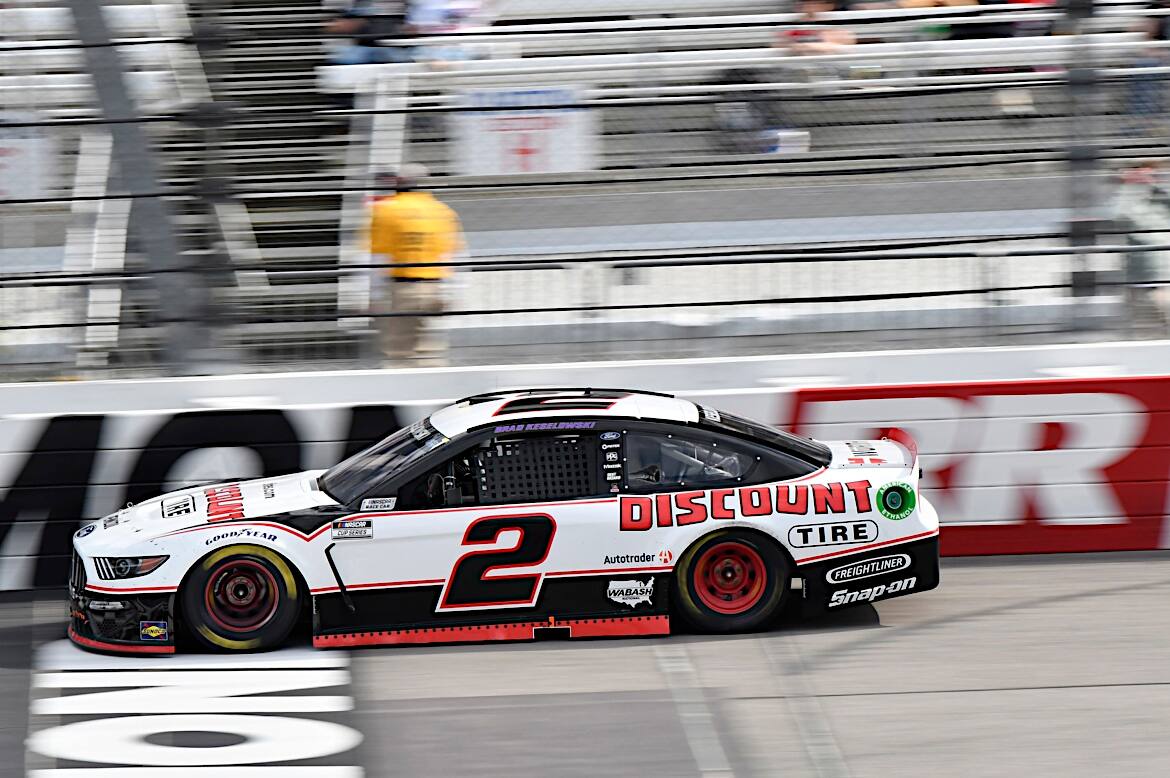 Ford led 74 laps on the day between two drivers, Logano and teammate Brad Keselowski. Ford led 74 laps on the day between two drivers, Logano and teammate Brad Keselowski.
