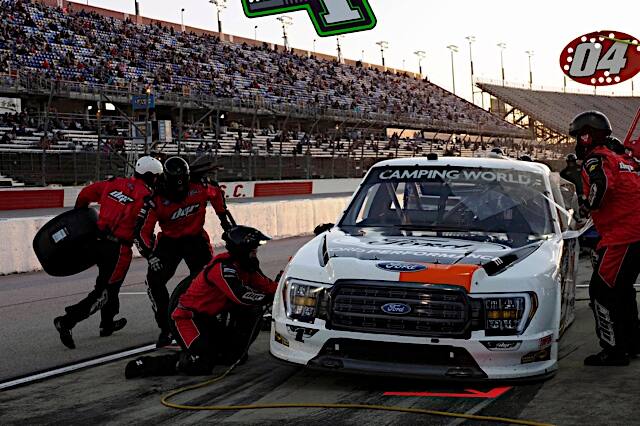 Hailie Deegan finished 20th after running inside the top 15 most of the night. Hailie Deegan finished 20th after running inside the top 15 most of the night.
