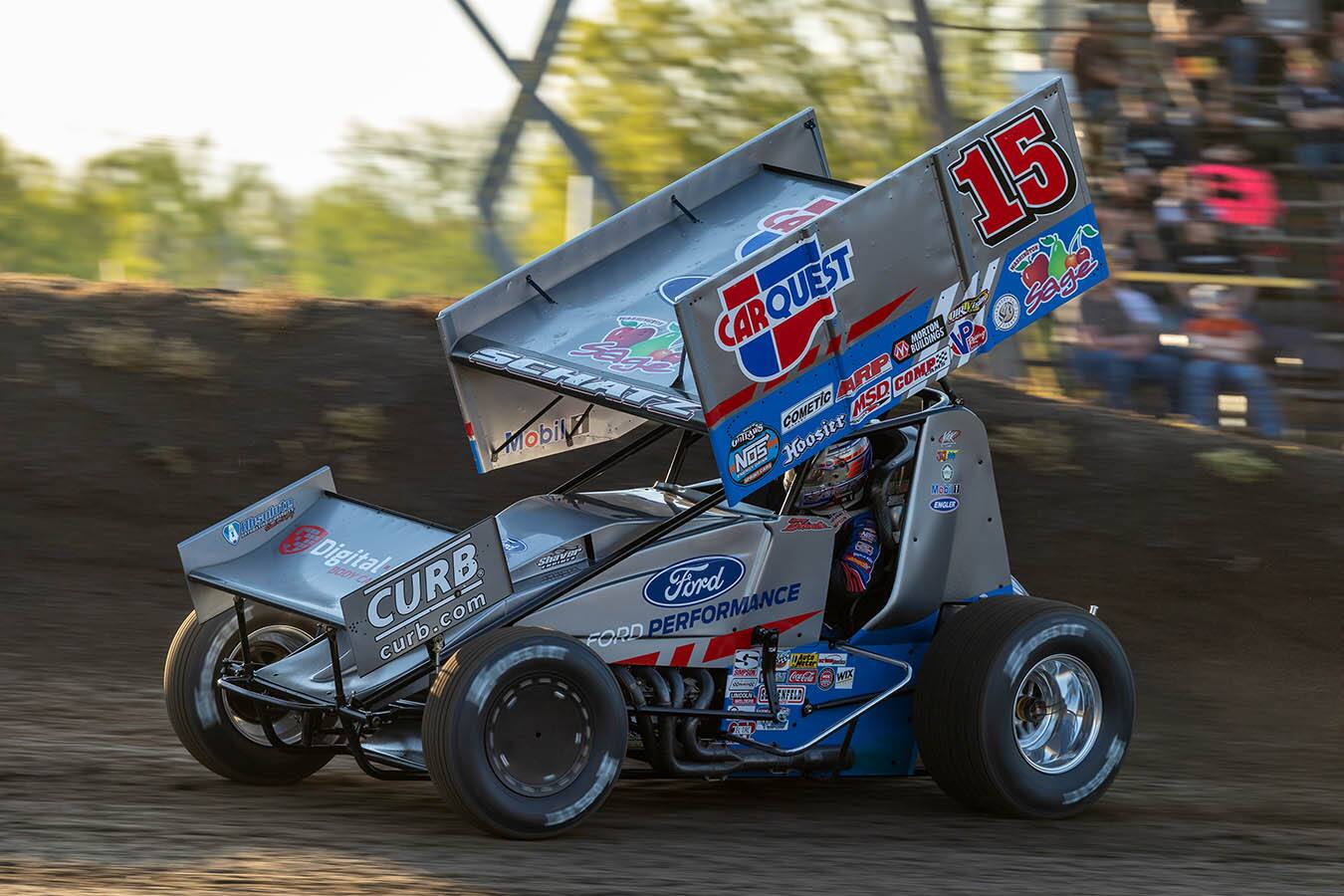 In World of Outlaws, Donny Schatz finished second on Thursday, 12th on Friday and fifth on Sunday.