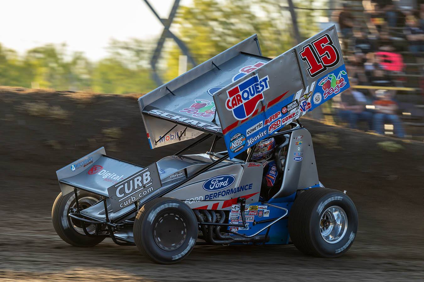 In World of Outlaws, Donny Schatz finished second on Thursday, 12th on Friday and fifth on Sunday. In World of Outlaws, Donny Schatz finished second on Thursday, 12th on Friday and fifth on Sunday.
