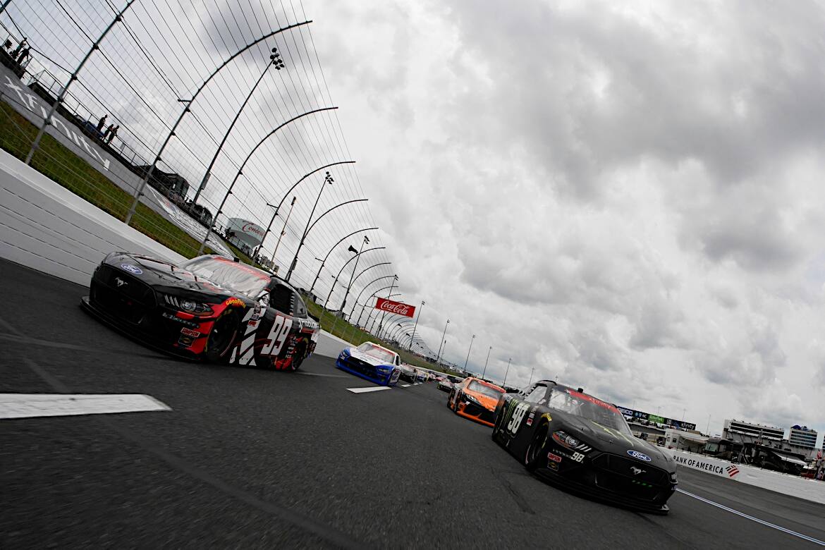 Riley Herbst won the pole earlier in the day and led the first seven laps before finishing 12th. Riley Herbst won the pole earlier in the day and led the first seven laps before finishing 12th.