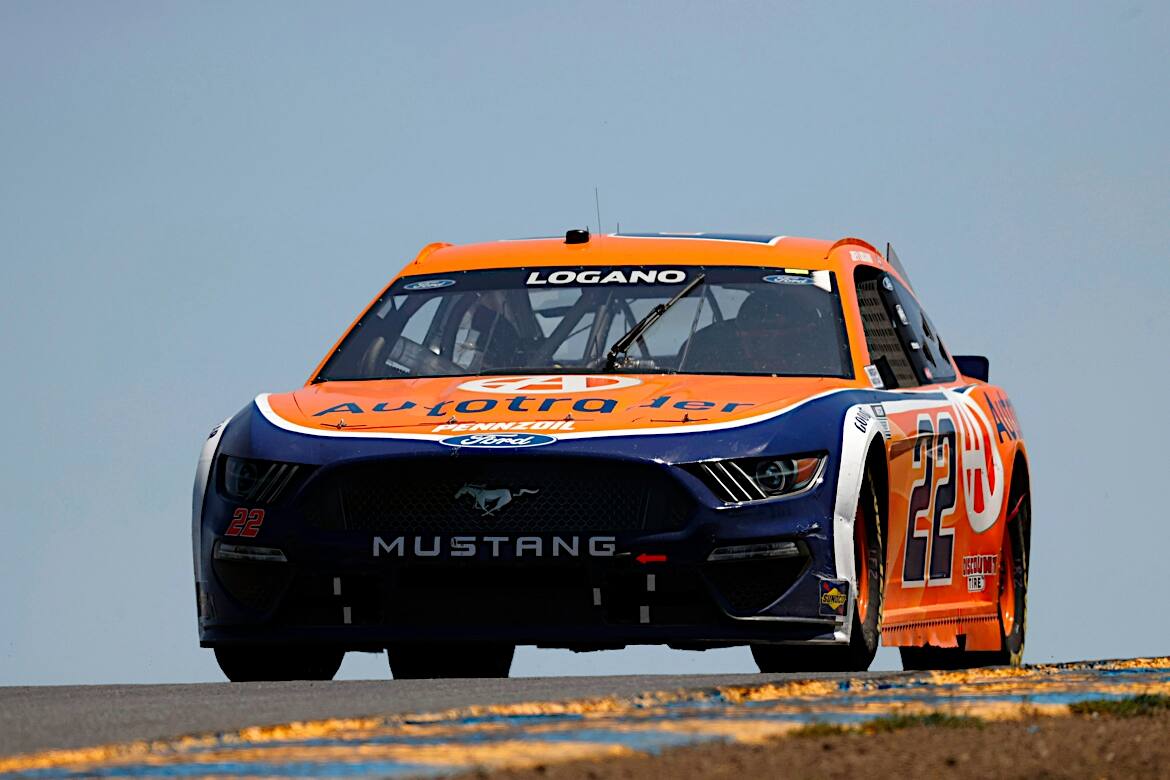 In the NASCAR Cup Series, Joey Logano led Ford with a fourth-place finish Sunday at Sonoma. In the NASCAR Cup Series, Joey Logano led Ford with a fourth-place finish Sunday at Sonoma.