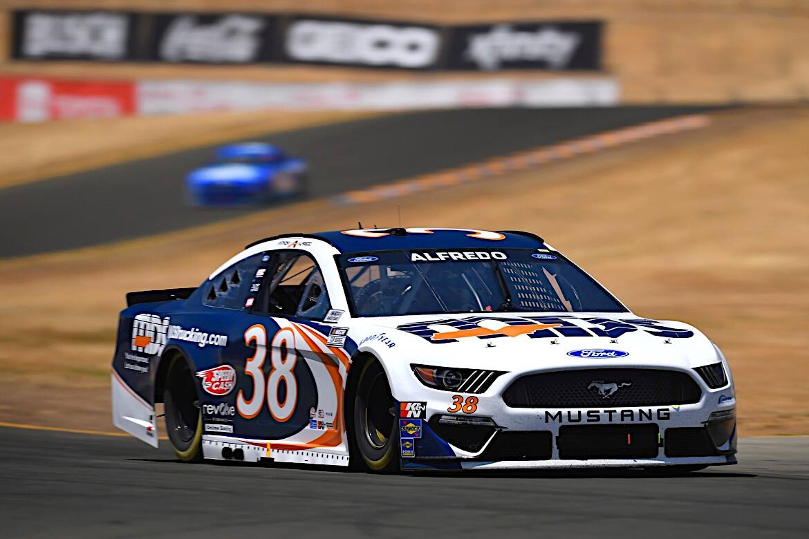 Front Row Motorsports’ Anthony Alfredo and Michael McDowell were both poised for top-10 finishes. Front Row Motorsports’ Anthony Alfredo and Michael McDowell were both poised for top-10 finishes.