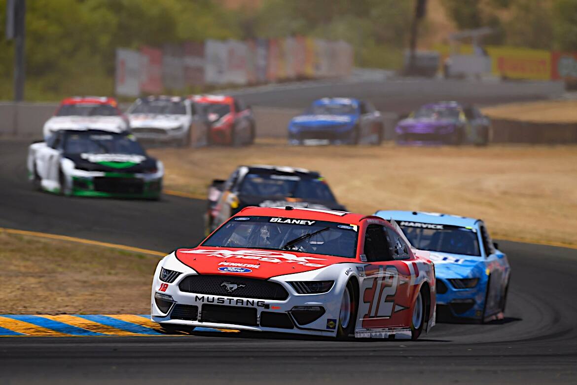 Ryan Blaney joined his teammate in the top 10, finishing 10th. Ryan Blaney joined his teammate in the top 10, finishing 10th.
