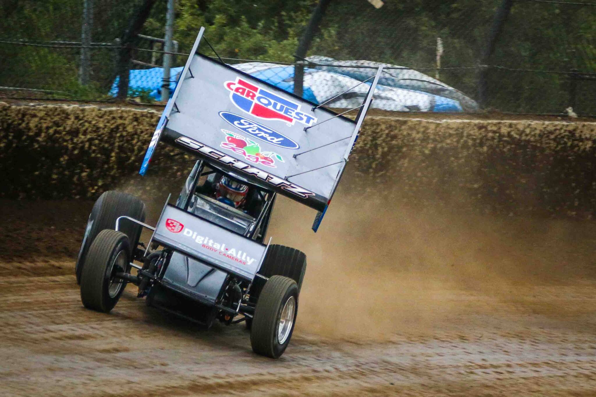 Donny Schatz finished fifth, seventh and 15th in the King’s Royal races at Eldora Speedway. Donny Schatz finished fifth, seventh and 15th in the King’s Royal races at Eldora Speedway.